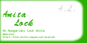 anita lock business card